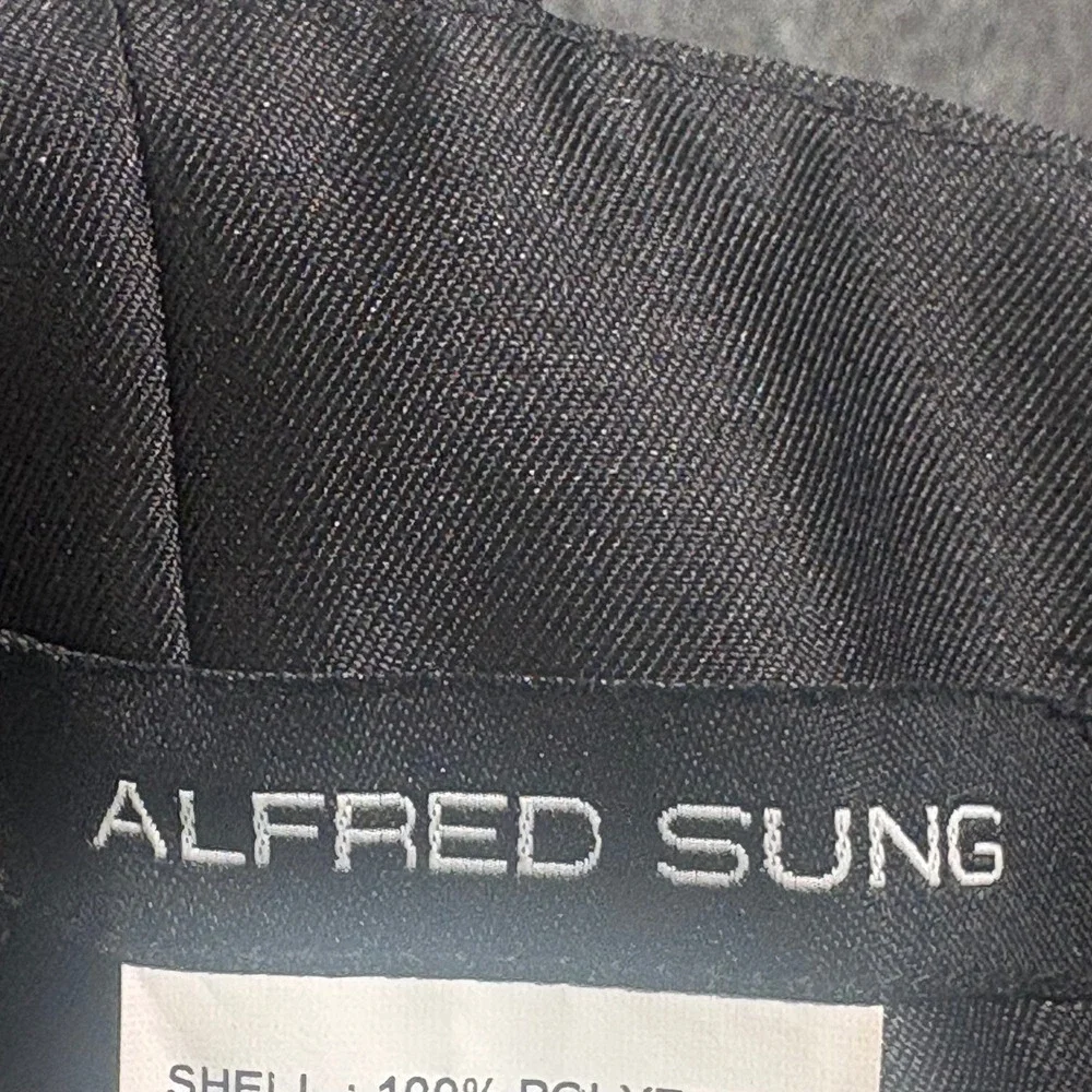 Alfred Sung Black Cutout Back Maxi Gown Formal Evening Dress Size 4 - Picture 10 of 13